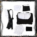 Movie The Nun Black Women Long Dress Headband Necktie Full Set Outfits Halloween Carnival Party Suit