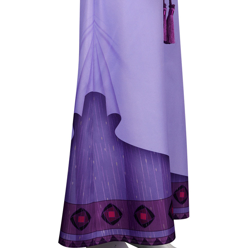 Wish Asha Cosplay Costume Pour Filles Robe Violette Halloween Déguisement  Déguisement Costume de Carnaval