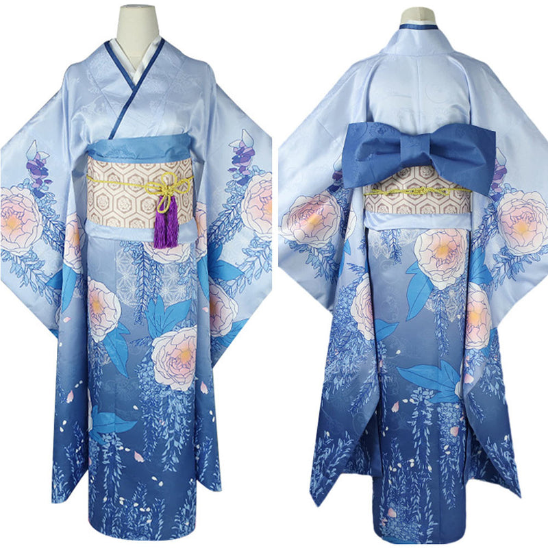 My Happy Marriage Anime Miyo Saimori Women Blue Suit Party Carnival Halloween Cosplay Costume