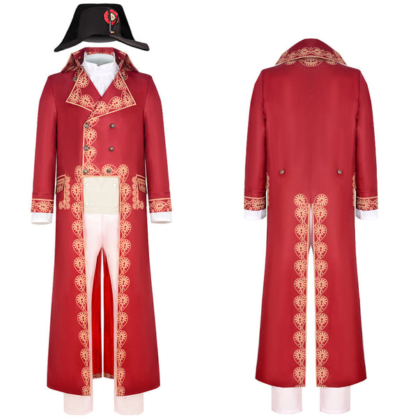 Napoleon 2023 Movie Napoleon Red Outfit Party Carnival Halloween Cosplay Costume