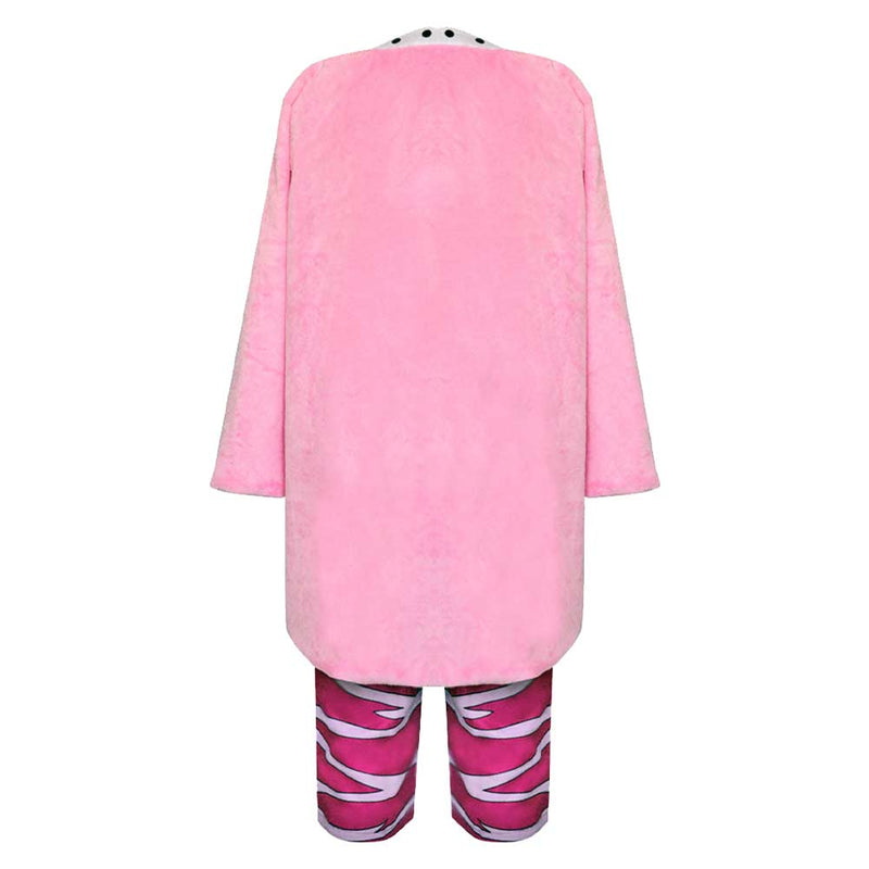 One Piece Anime Donquixote Doflamingo Pink Outfit Party Carnival Halloween Cosplay Costume