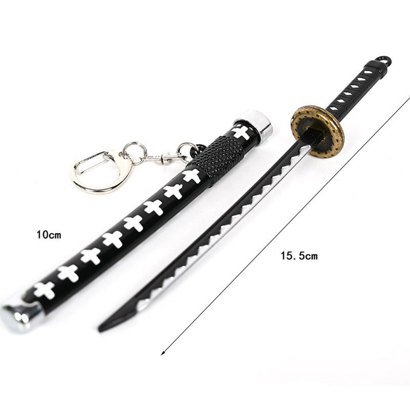 One Piece Anime Dracule Mihawk Cosplay Weapon Keychain Halloween Carnival Costume Accessories