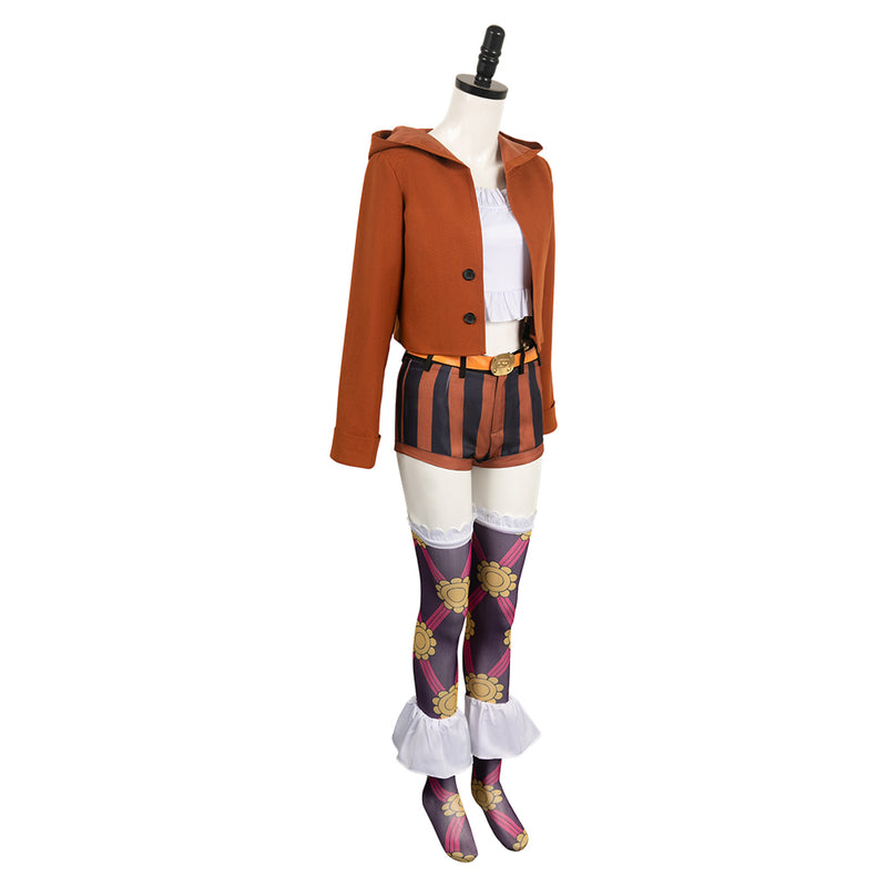 One Piece Anime Jewelry Bonney Women Brown Outfit Party Carnival Halloween Cosplay Costume