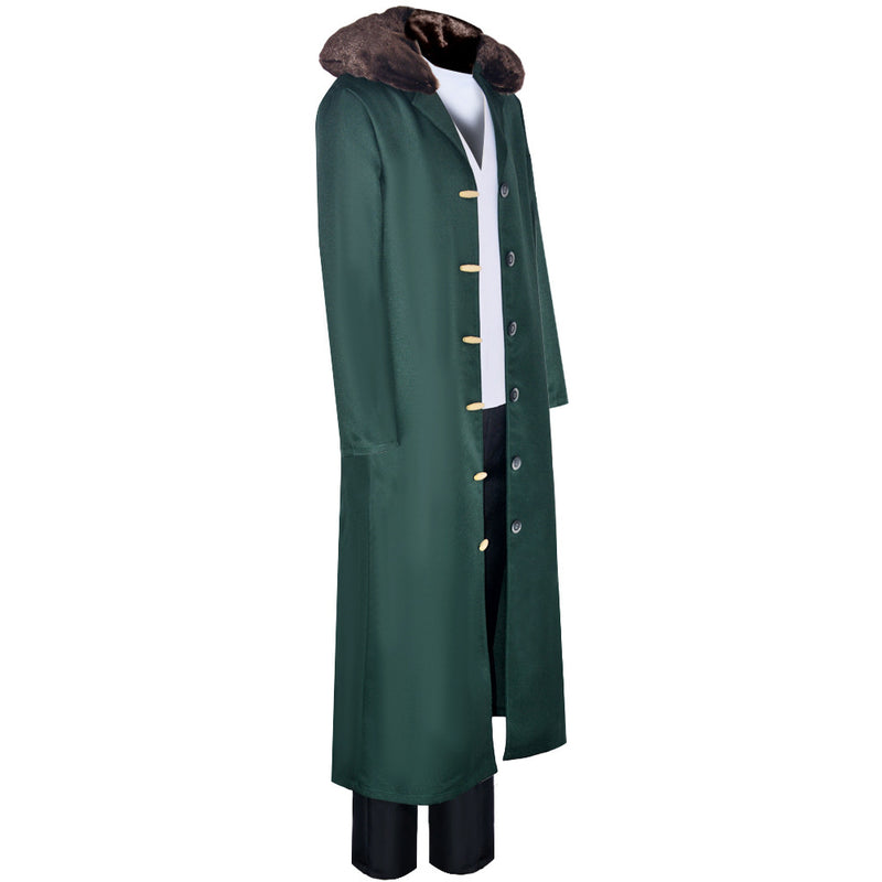 One Piece Anime Kuzan Green Suit Party Carnival Halloween Cosplay Costume