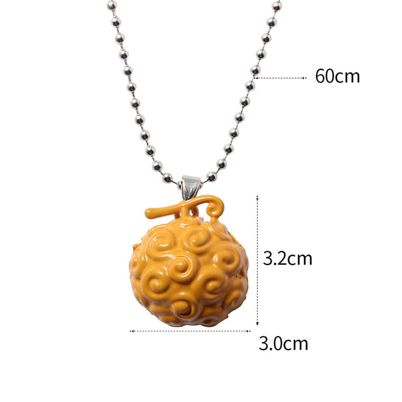 One Piece Anime Luffy's Devil Fruit Necklace Halloween Carnival Party Accessories Gifts