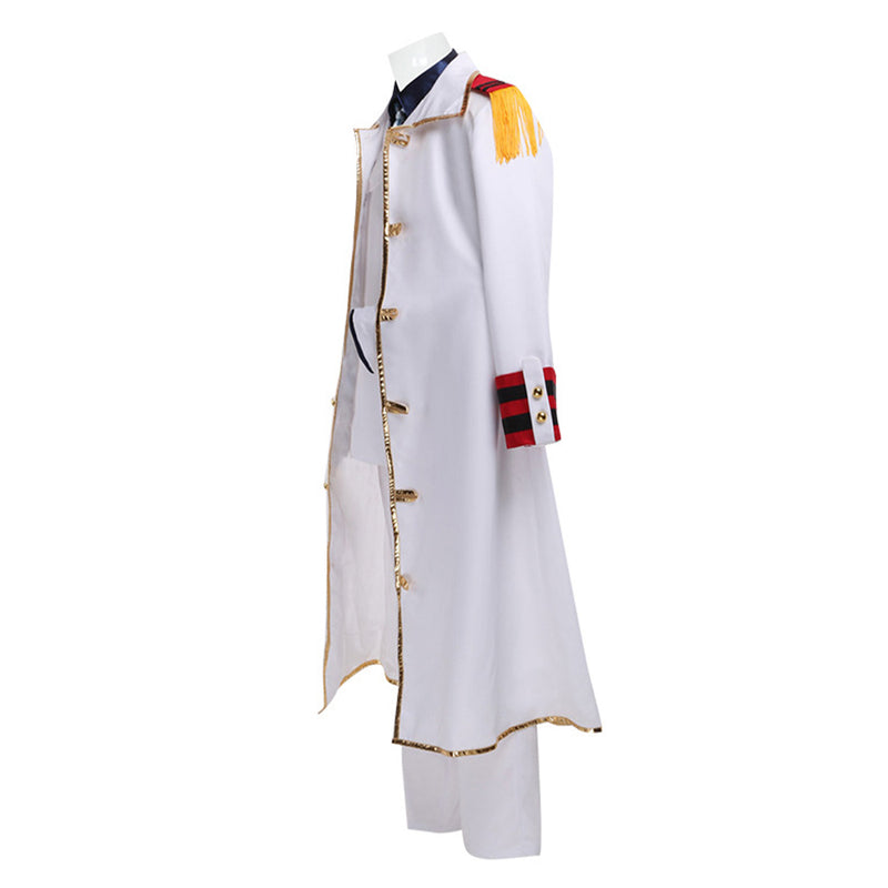 One Piece Anime Monkey D. Garp White Suit Party Carnival Halloween Cosplay Costume