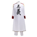 One Piece Anime Monkey D. Garp White Suit Party Carnival Halloween Cosplay Costume