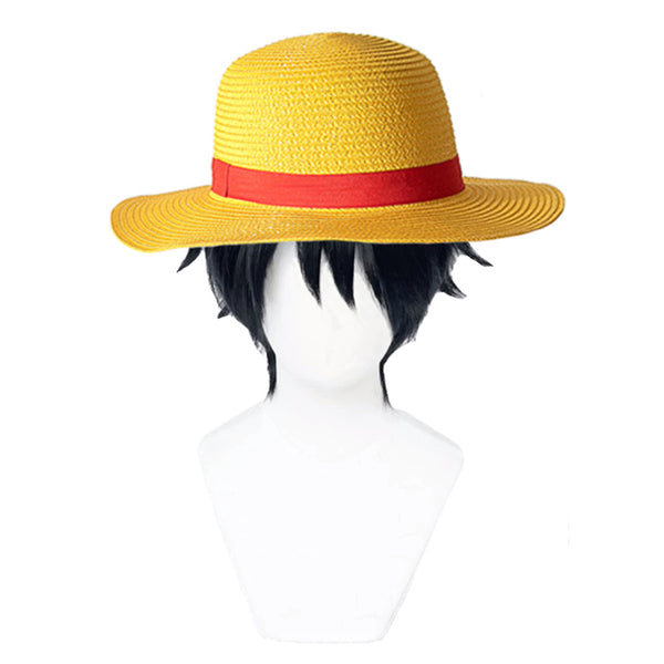 One Piece Anime Monkey D. Luffy Wig Hat Set Cosplay Accessories Carnival Halloween Party Props