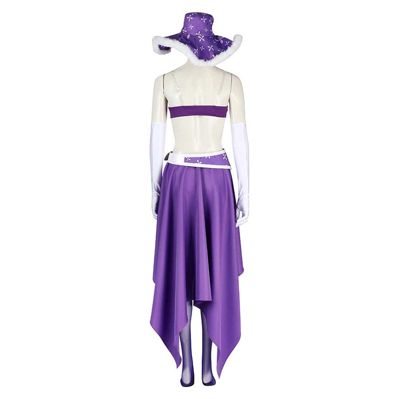 One Piece Anime Nico Robin 15th Anniversary Women Purple Dress Party Carnival Halloween Cosplay Costume