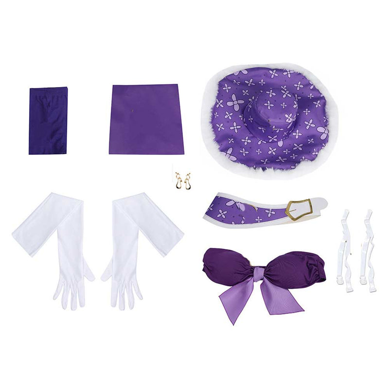 One Piece Anime Nico Robin 15th Anniversary Women Purple Dress Party Carnival Halloween Cosplay Costume