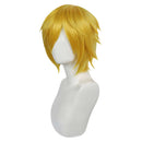 One Piece Anime Sanji Cosplay Wig Heat Resistant Synthetic Hair Carnival Halloween Party Props