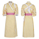 One Piece Anime Sanji Yellow Striped Kimono Party Carnival Halloween Cosplay Costume
