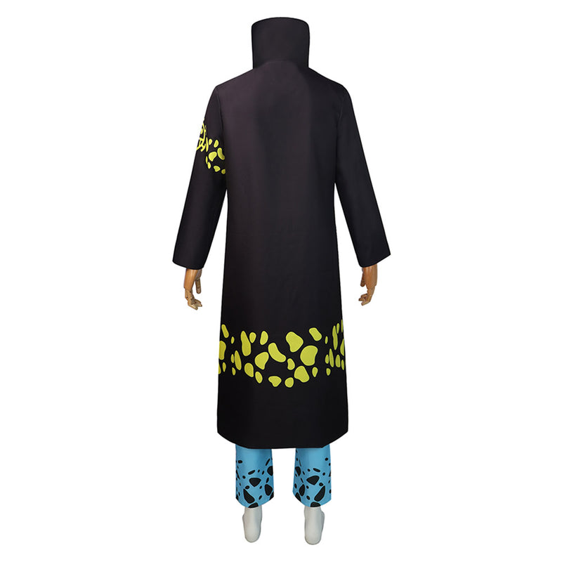 One Piece Anime Trafalgar D. Water Law Black Suit Party Carnival Halloween Cosplay Costume
