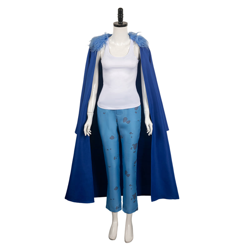 One Piece Anime Trafalgar D. Water Law Women Blue Suit Party Carnival Halloween Cosplay Costume