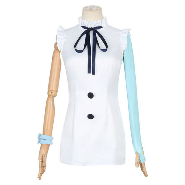 One Piece Anime Uta Women White Dress Party Carnival Halloween Cosplay Costume