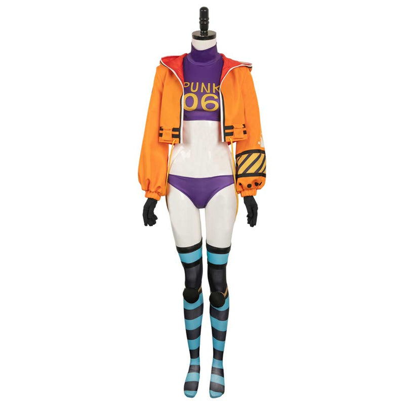 One Piece Anime York Women Orange Suit Party Carnival Halloween Cosplay Costume