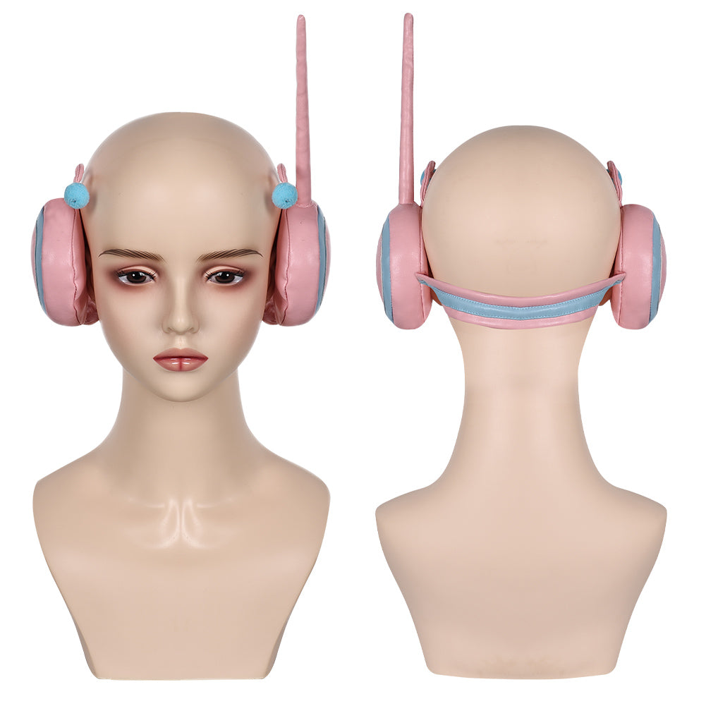 One Piece Egghead Arc Anime Nami Cosplay Pink Earmuffs Earphone Prop H