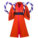 One Piece Kozuki Oden Red Cloak Cape Outfits Party Carnival Halloween Cosplay Costume