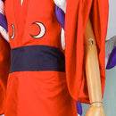 One Piece Kozuki Oden Red Cloak Cape Outfits Party Carnival Halloween Cosplay Costume
