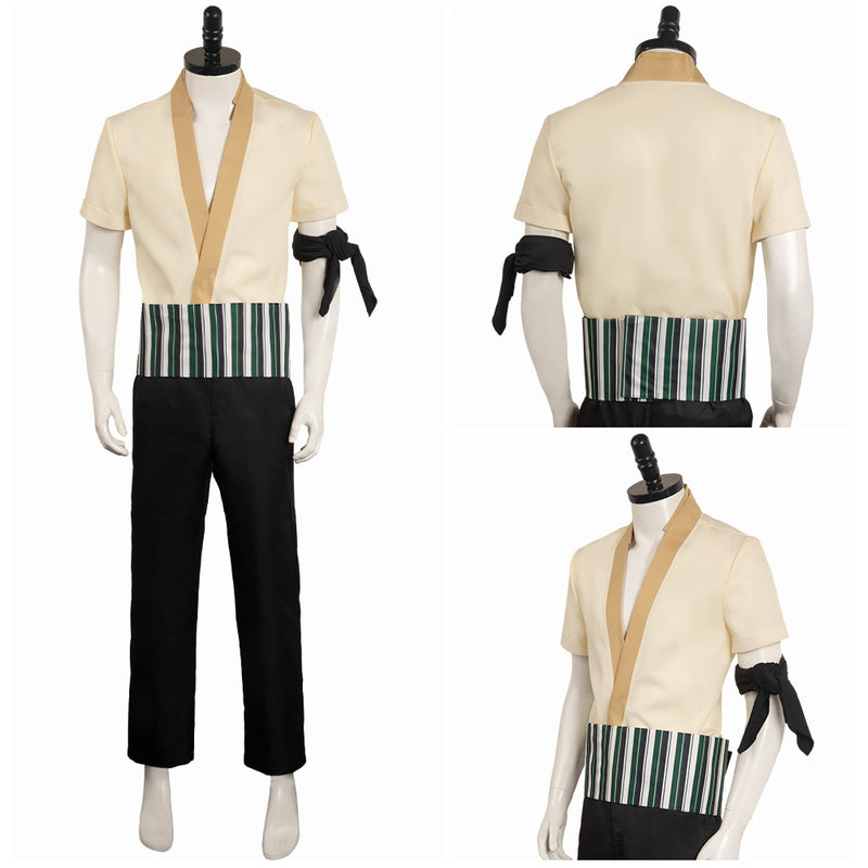 One Piece Live Version Roronoa Zoro White Outsuits Party Carnival Halloween Cosplay Costume