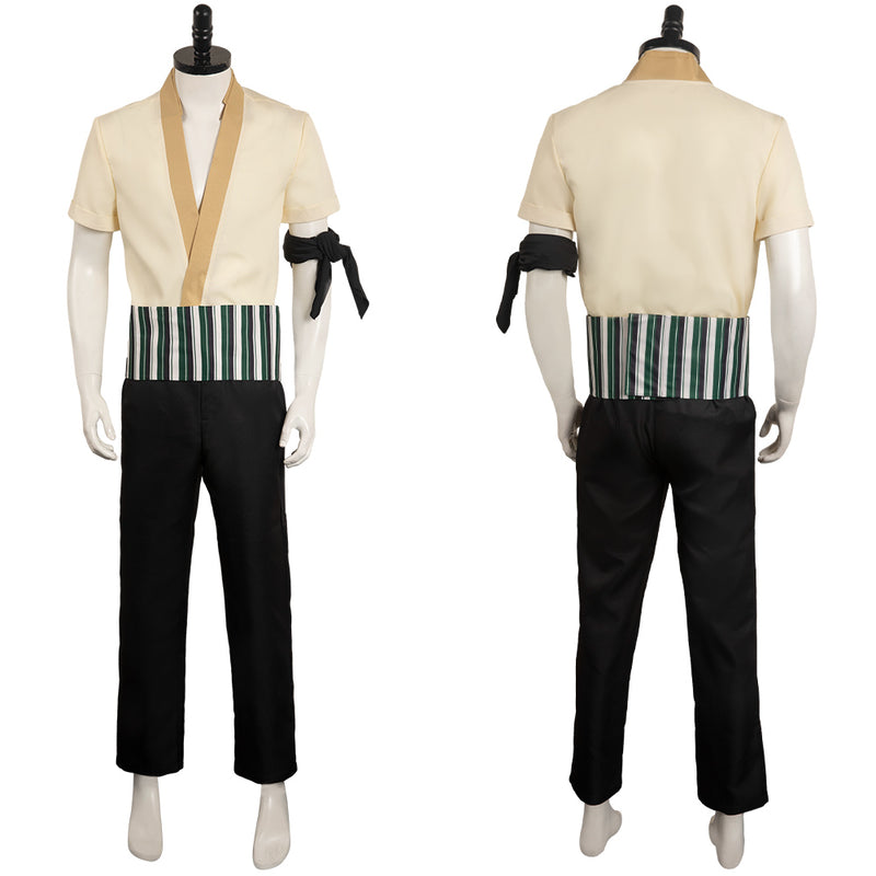 One Piece Live Version Roronoa Zoro White Outsuits Party Carnival Halloween Cosplay Costume