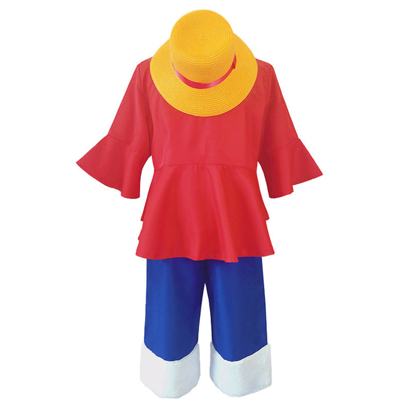 One Piece Luffy Kids Children Outfits Halloween Carnival Party Cosplay Costume