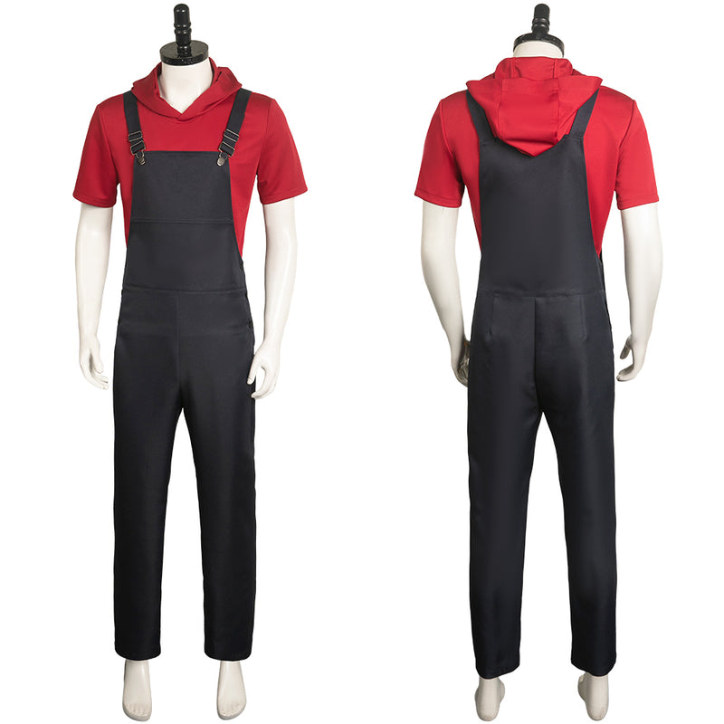 One Piece Luffy Red Overalls Outfits Halloween Party Carnival Cosplay