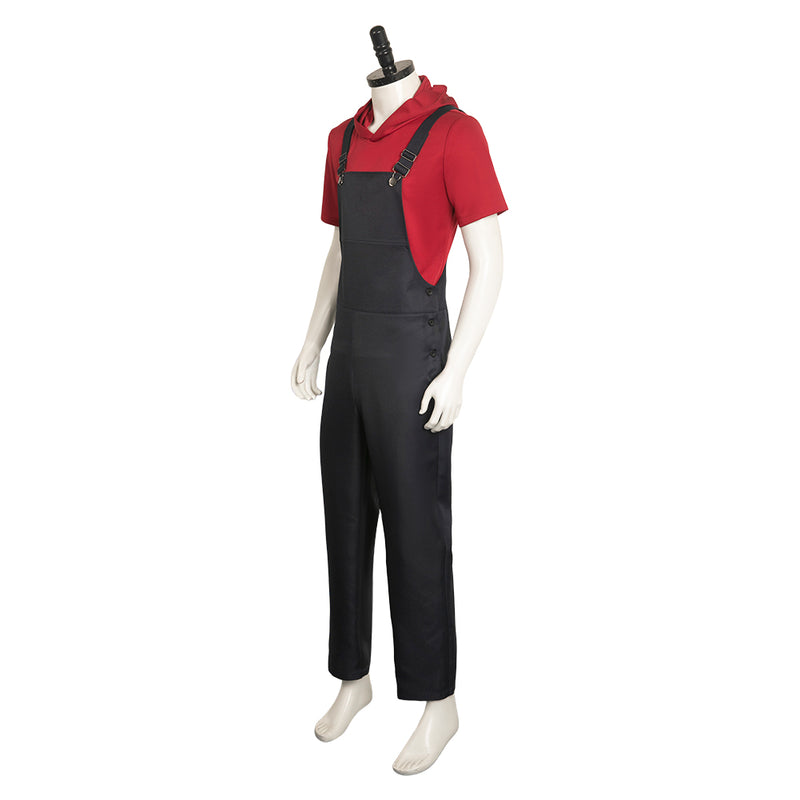 One Piece Luffy Red Overalls Outfits Halloween Party Carnival Cosplay Costume