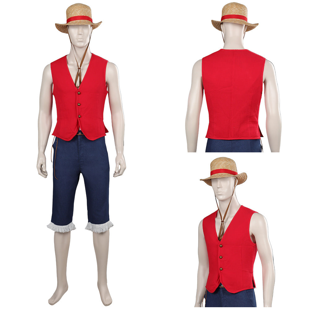 Anime ONE PIECE Monkey·D·Luffy Cosplay Costume Party Christmas