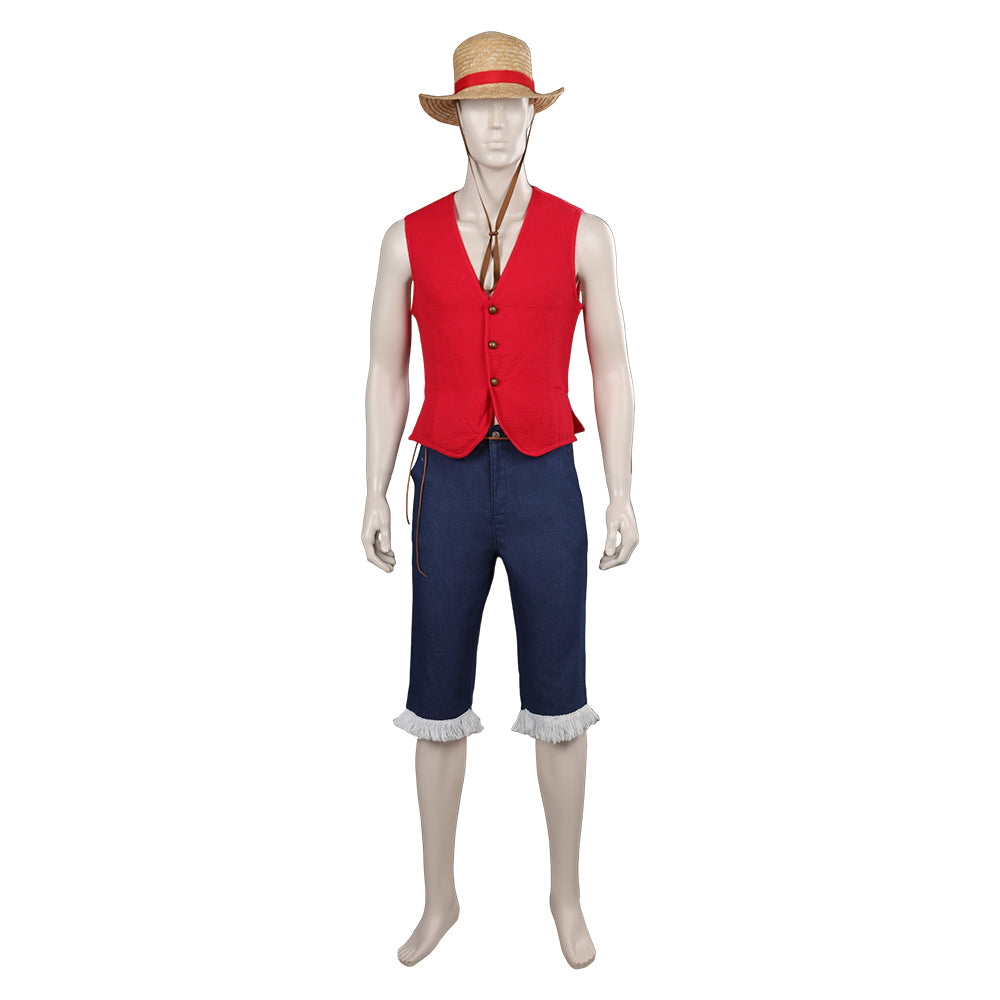 One Piece TV Series 2023 Monkey D. Luffy Outfits Party Carnival Hallow