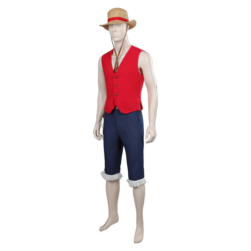 Anime One Piece monkey d. Luffy cosplay costume male female halloween  carnival party show uniforms complete sets