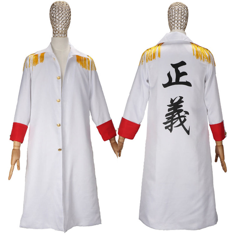 One Piece Monkey.D.Kapu Vice admiral Navy Cloak Cosplay Costume
