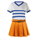 One Piece Nami Women T-shirt Skirt Party Carnival Halloween Cosplay Costume