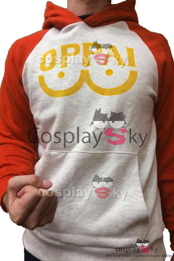 Anime Cosplay Hero Saitama Oppai Logo Hoodie Jacket Cosplay Costume