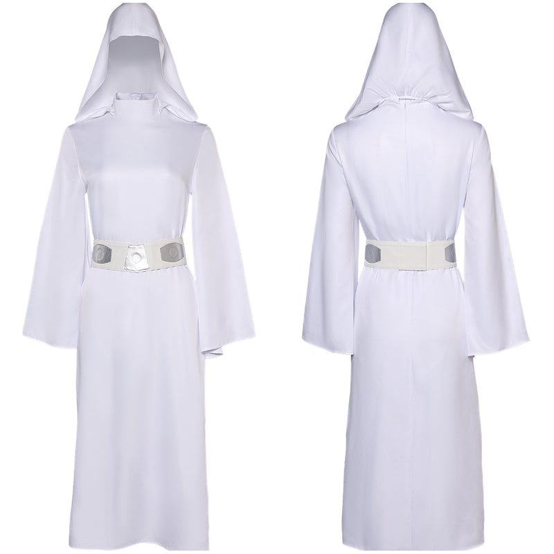 Princess Leia Women White Dress Party Carnival Halloween Cosplay Costume Princess Leia Women White Dress Party Carnival Halloween Cosplay Costume