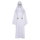 Princess Leia Women White Dress Party Carnival Halloween Cosplay Costume