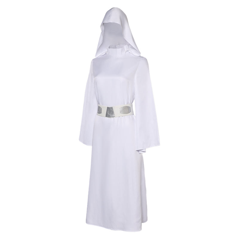Princess Leia Women White Dress Party Carnival Halloween Cosplay Costume