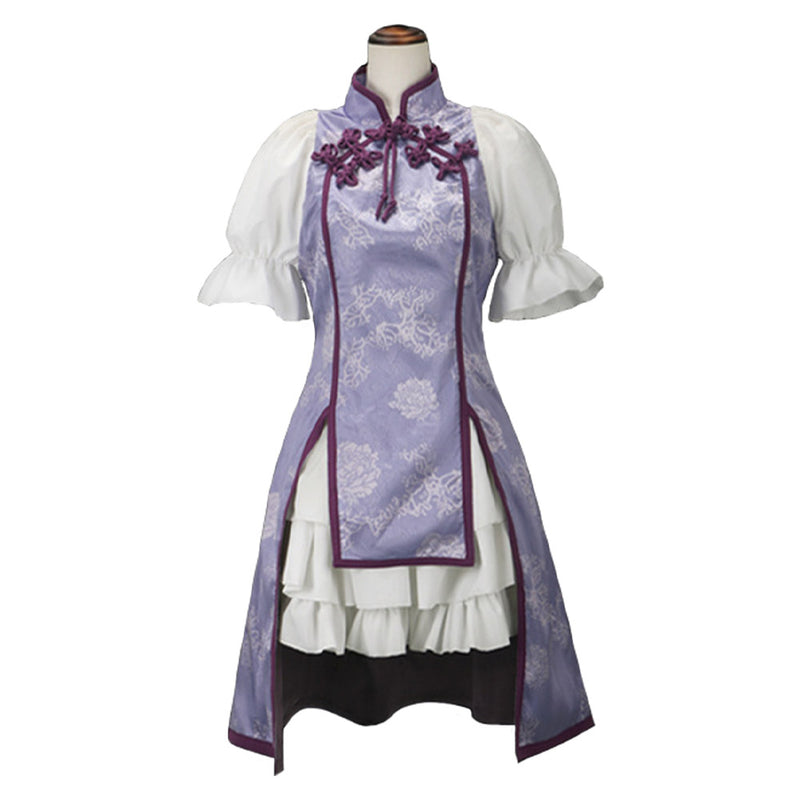 Puella Magi Madoka Magica Anime Homura Akemi Women Purple Dress Cosplay Costume