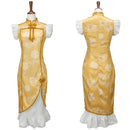Puella Magi Madoka Magica Anime Mami Tomoe Women Yellow Dress Cosplay Costume