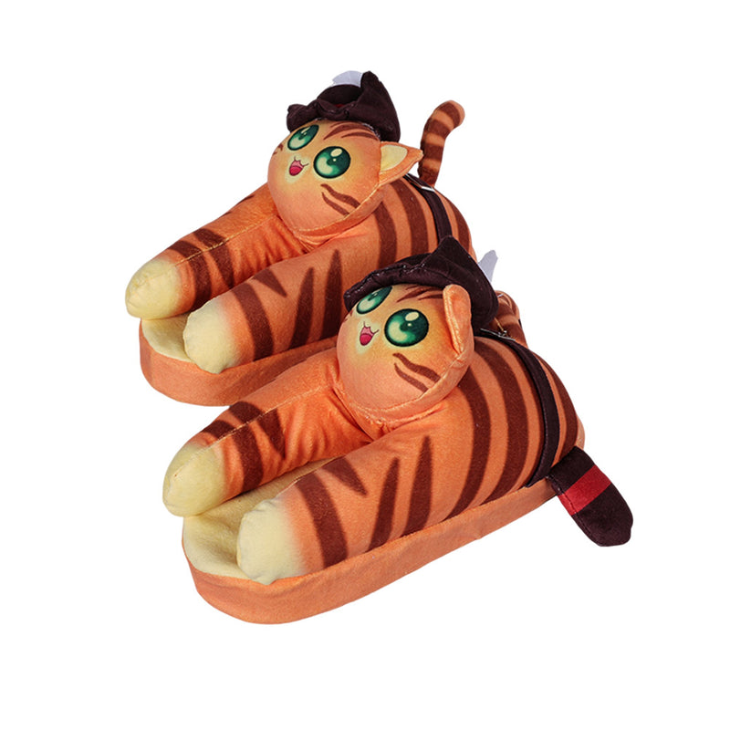 Puss In Boots Movie Cat Plush Slippers Cosplay Shoes Halloween Costumes Accessory Prop