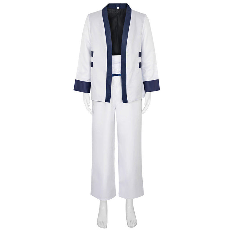 Rurouni Kenshin: Meiji Kenkaku Romantan Anime Sagara Sanosuke White Outfit Party Carnival Halloween Cosplay Costume