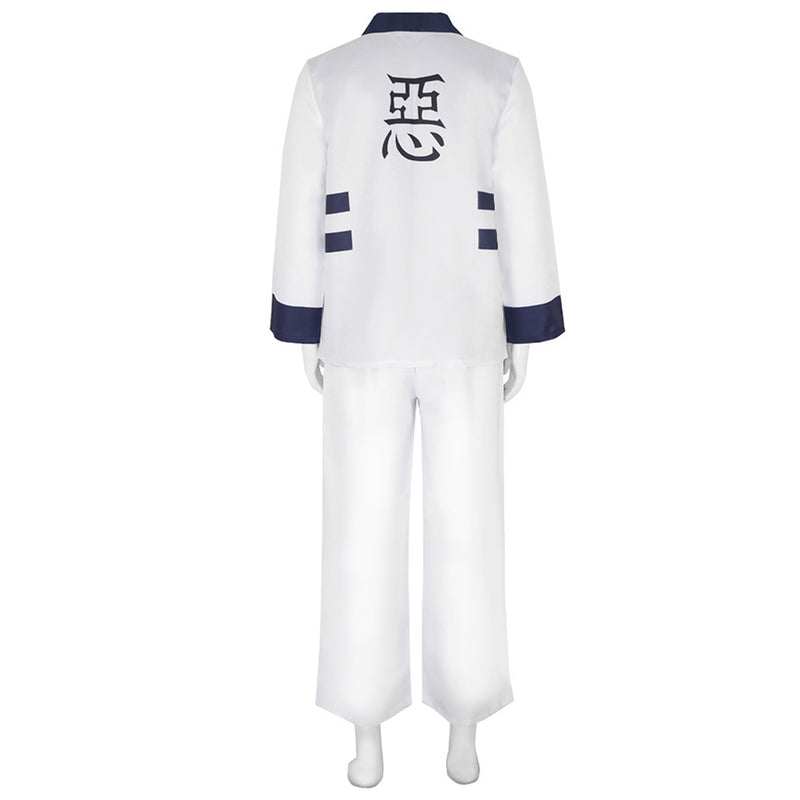 Rurouni Kenshin: Meiji Kenkaku Romantan Anime Sagara Sanosuke White Outfit Party Carnival Halloween Cosplay Costume