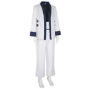 Rurouni Kenshin: Meiji Kenkaku Romantan Anime Sagara Sanosuke White Outfit Party Carnival Halloween Cosplay Costume
