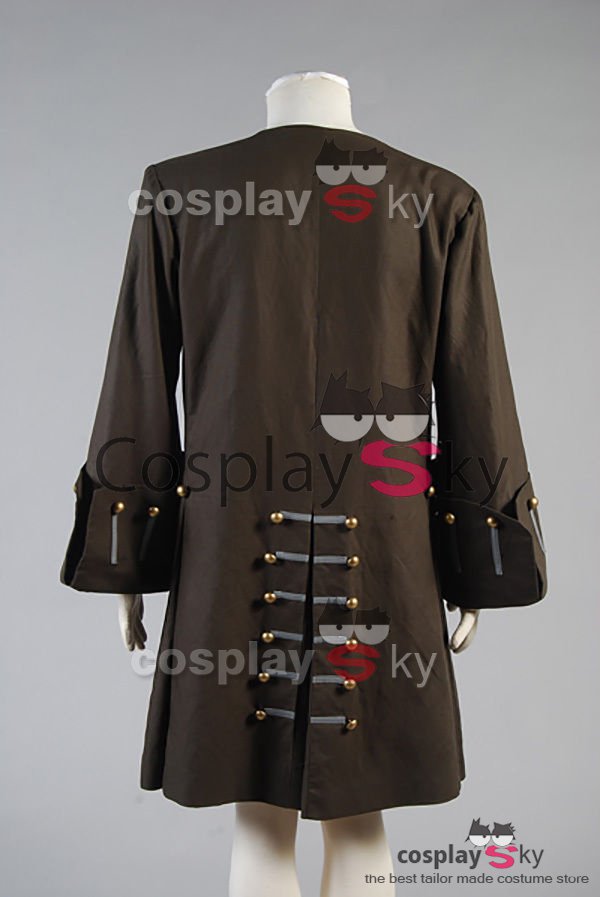 Pirates Of The Caribbean Jack Sparrow Jacket Coat Costume