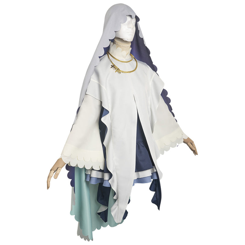 Shiro Seijo to Kuro Bokushi/Saint Cecilia and Pastor Lawrence White Women Outfits Party Carnival Halloween Cosplay Costume