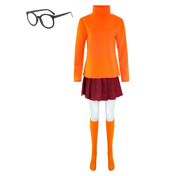 Scooby-Doo 2：Monsters Unleashed Movie Velma Halloween Party Carnival Cosplay Costume