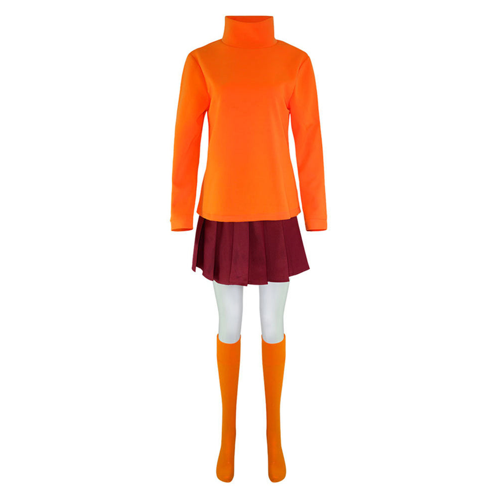 Scooby-Doo 2：Monsters Unleashed Movie Velma Halloween Party Carnival  Cosplay Costume