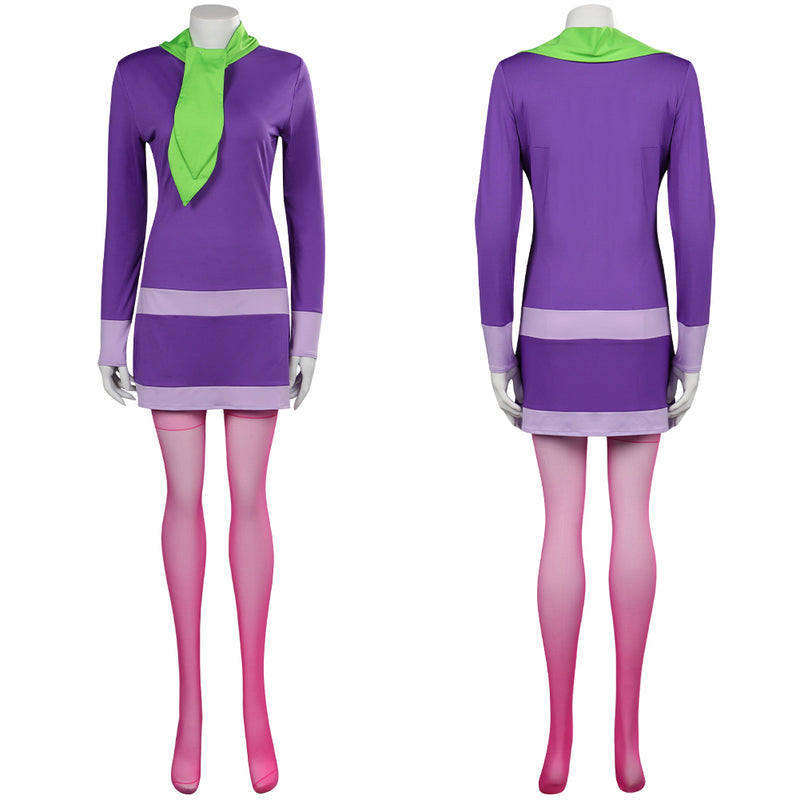 SCOOBY-DOO Daphne Blake Female Adult Purple Dress Party Carnival Halloween Cosplay Costume