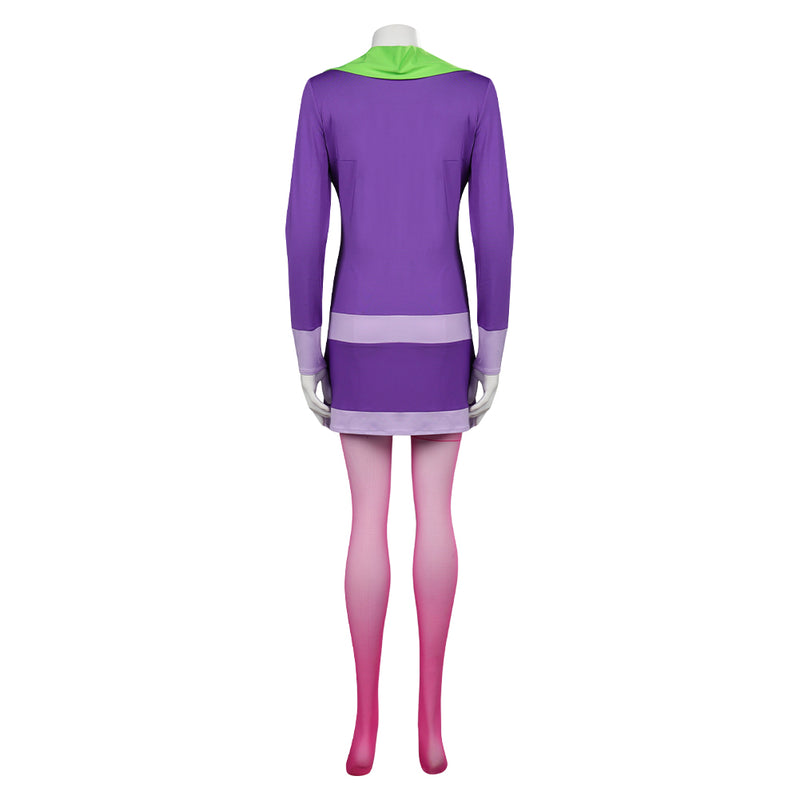 daphne dress scooby doo SCOOBY-DOO Daphne Blake Female Adult Purple Dress Party Carnival Halloween Cosplay Costume
