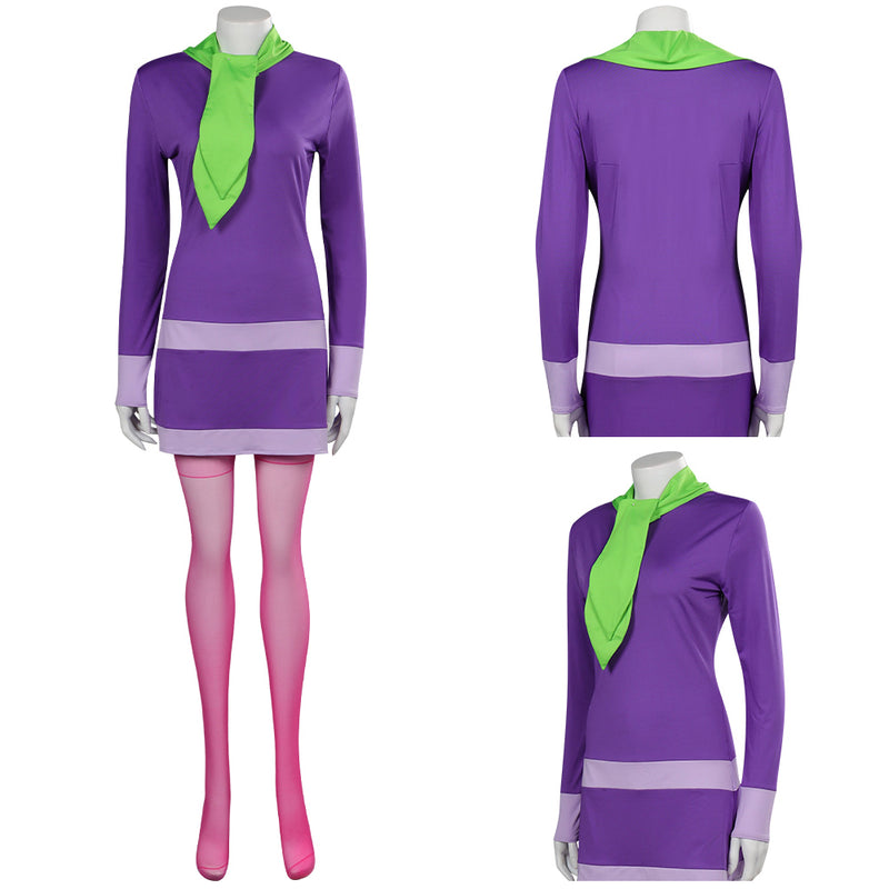 SCOOBY-DOO Daphne Blake Female Adult Purple Dress Party Carnival Halloween Cosplay Costume